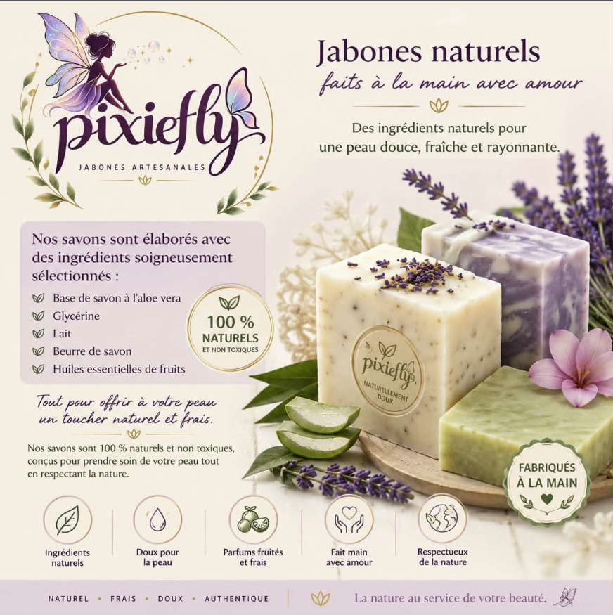 Jabones naturels faits à la main avec amour