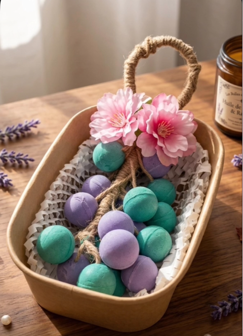 Bulles de savon artisanales en forme de grappe de raisin